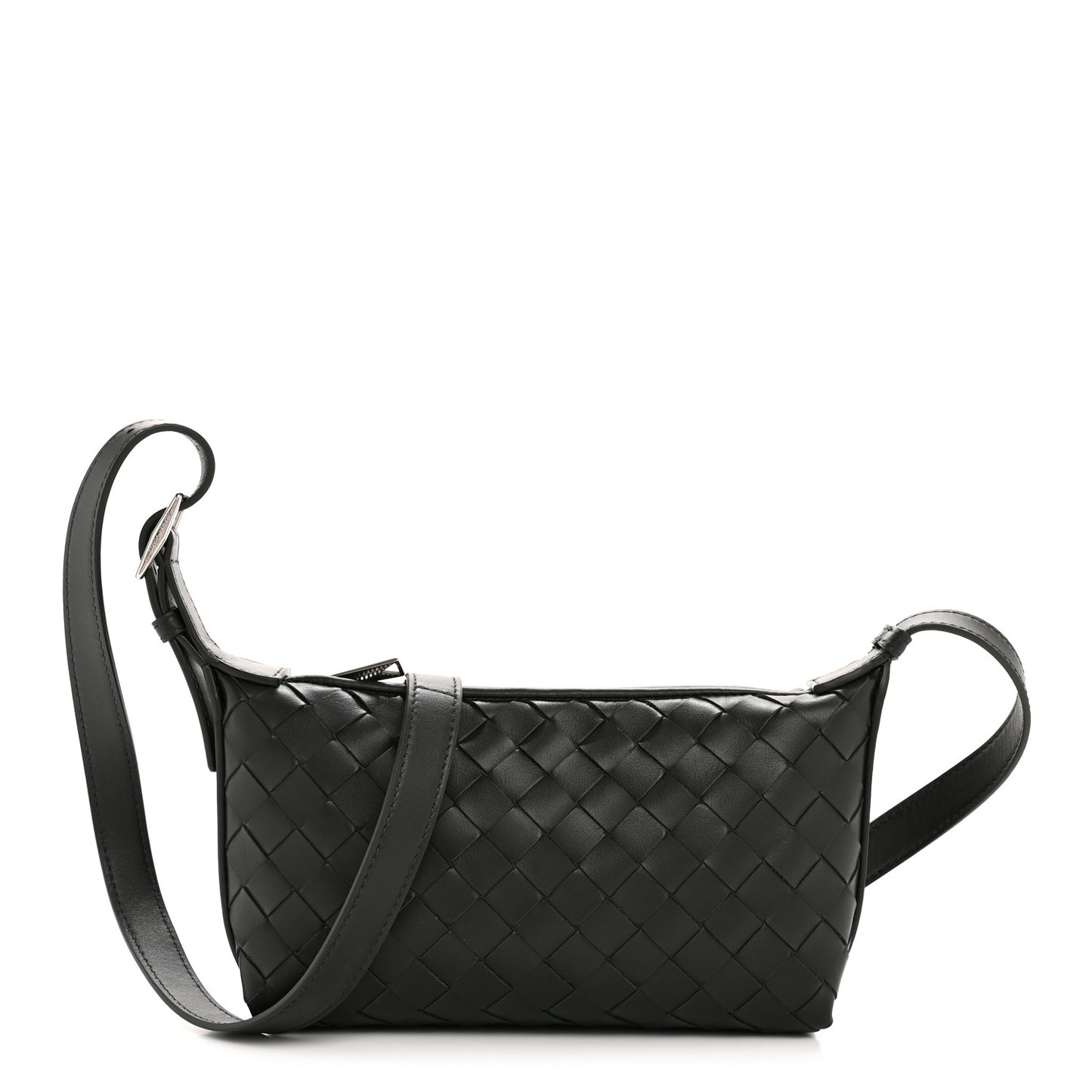 Calfskin Intrecciato Traveler Phone Pouch Dark Green