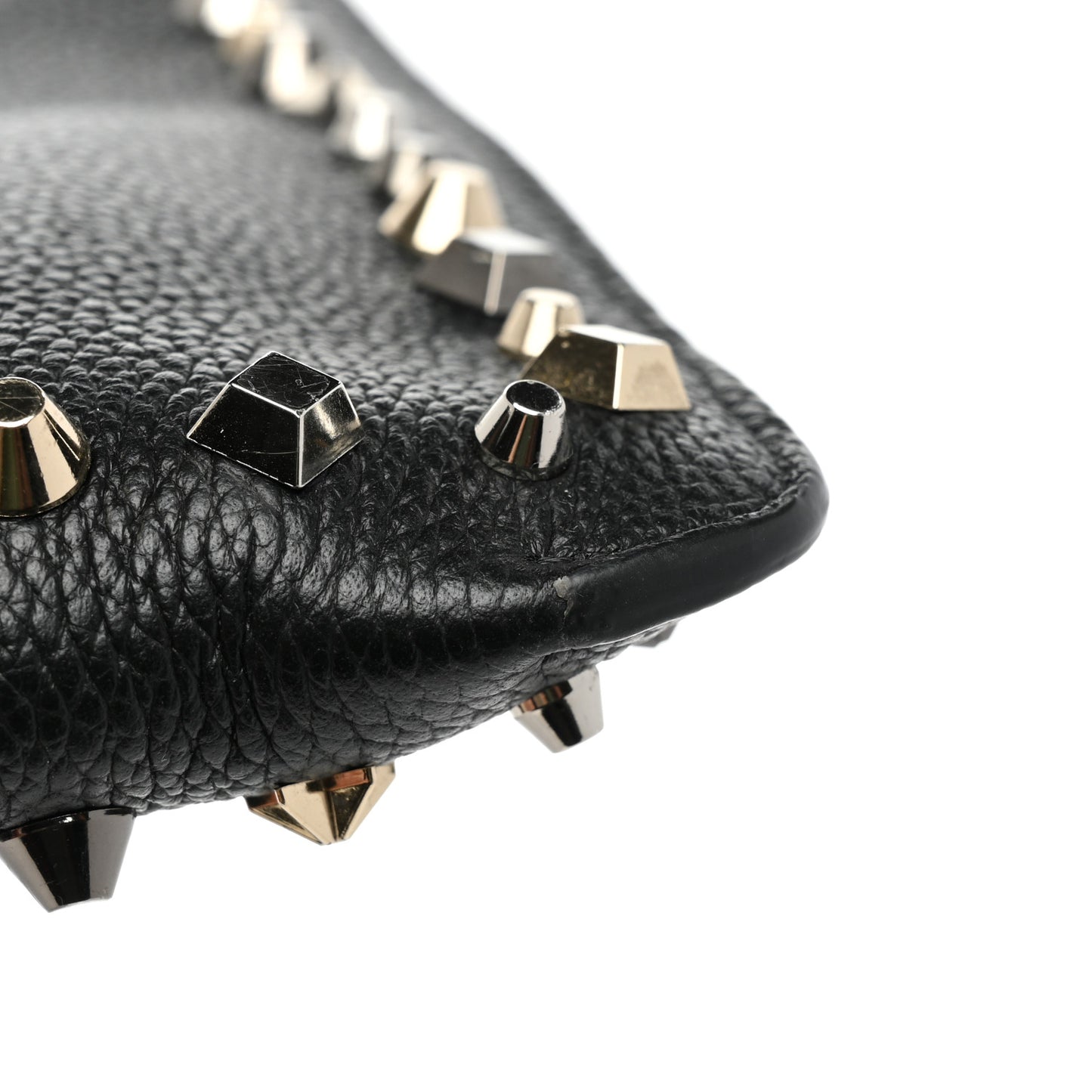 Calfskin Empire Trashmix Spike Loubiclutch Clutch Black