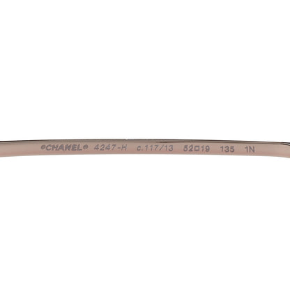 Chanel Round Pearl Sunglasses 4247-H Pink Gold 5 of 8