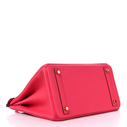 Hermes Taurillon Clemence Birkin 30 Rose Extreme 4 of 14