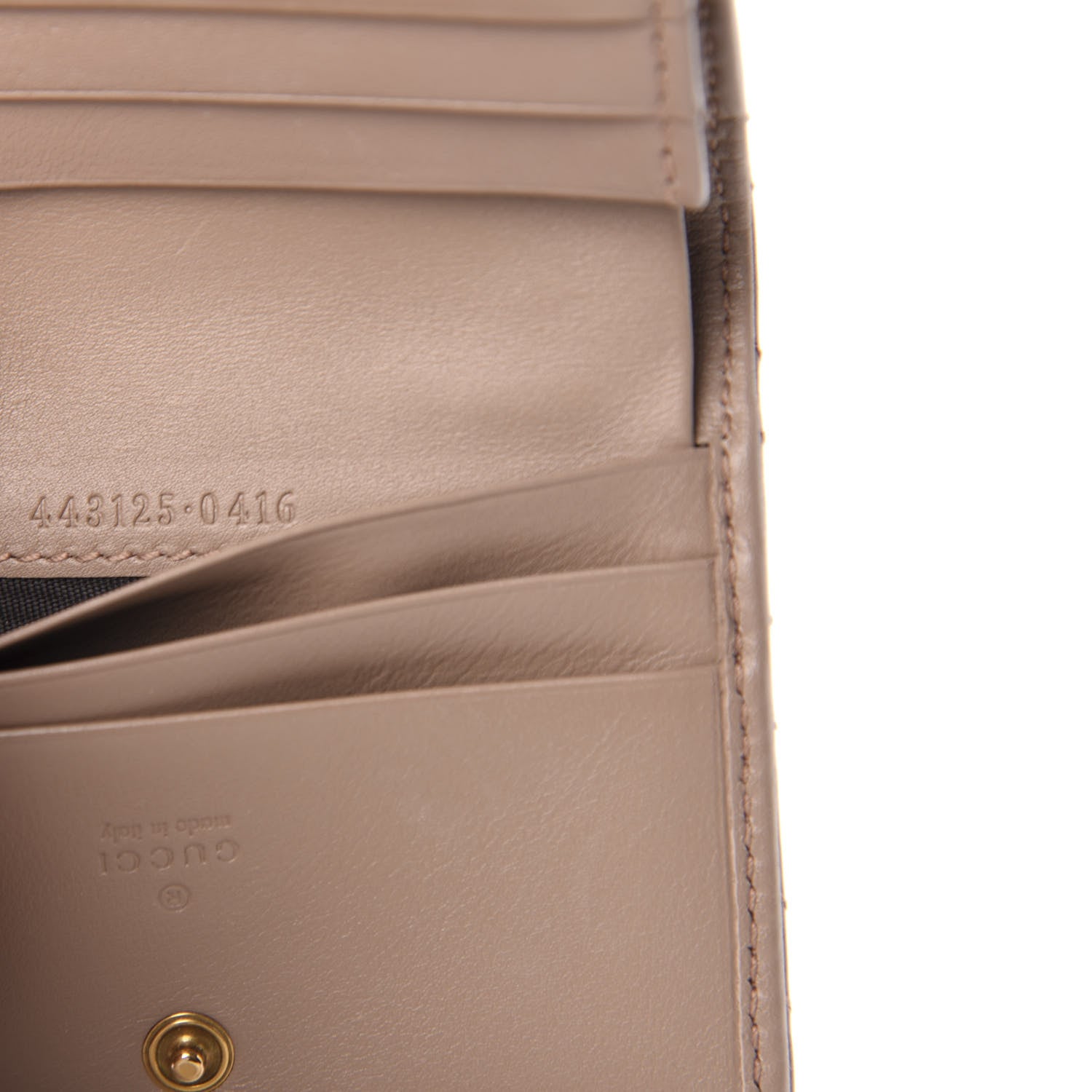 Gucci Calfskin Matelasse GG Marmont Card Case Porcelain Rose 7 of 10