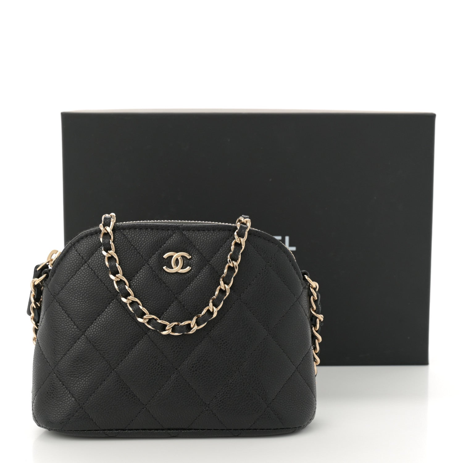 Chanel Caviar Quilted Classic Clutch With Chain Black 12 of 12