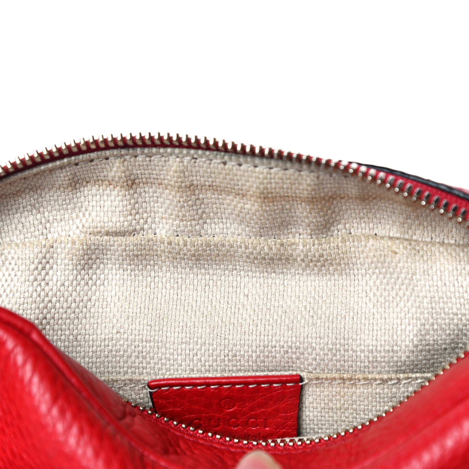 Gucci Pebbled Calfskin Small Soho Disco Bag Tabasco Red 16 of 24