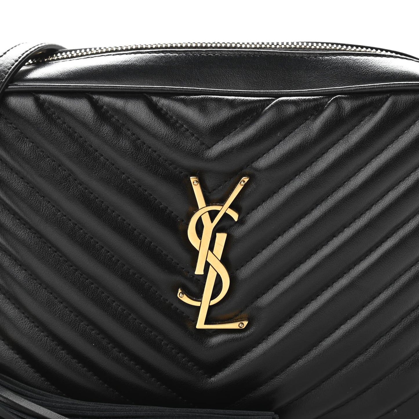 Calfskin Matelasse Monogram Lou Camera Bag Black
