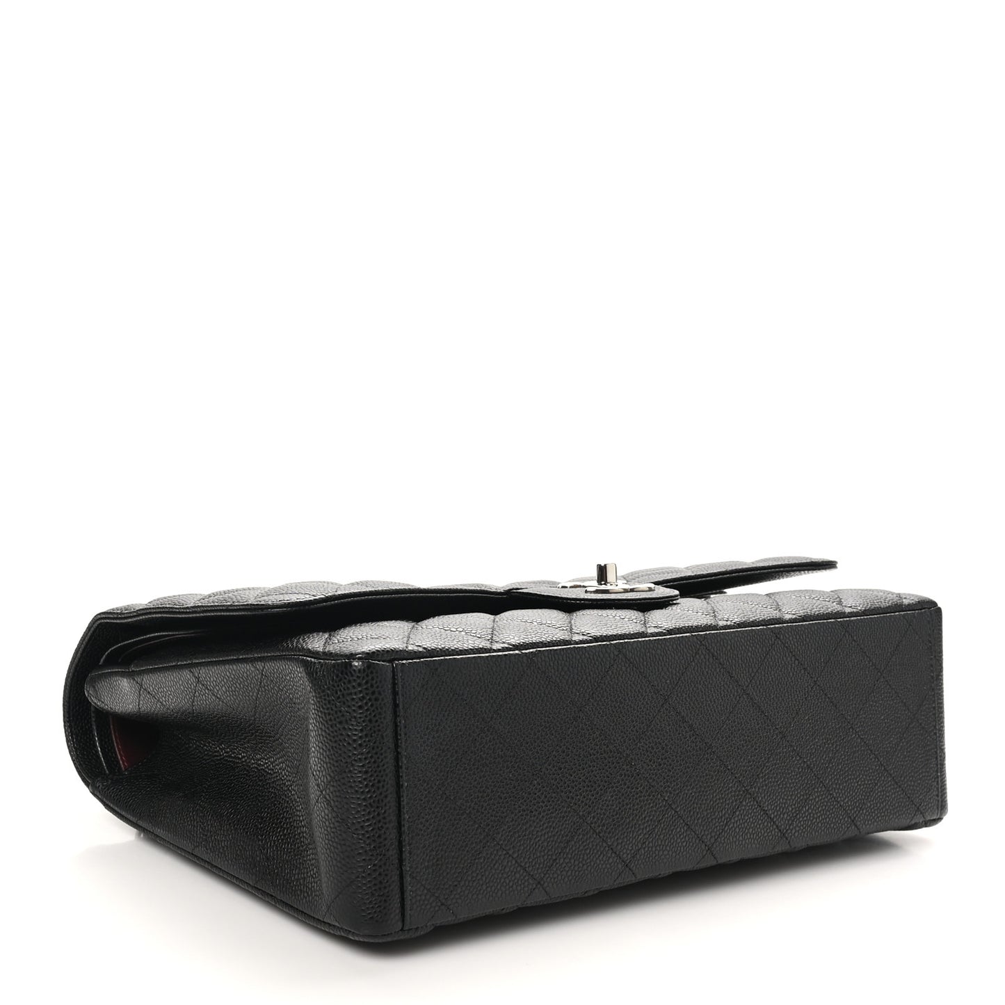 Caviar Quilted Maxi Double Flap Black