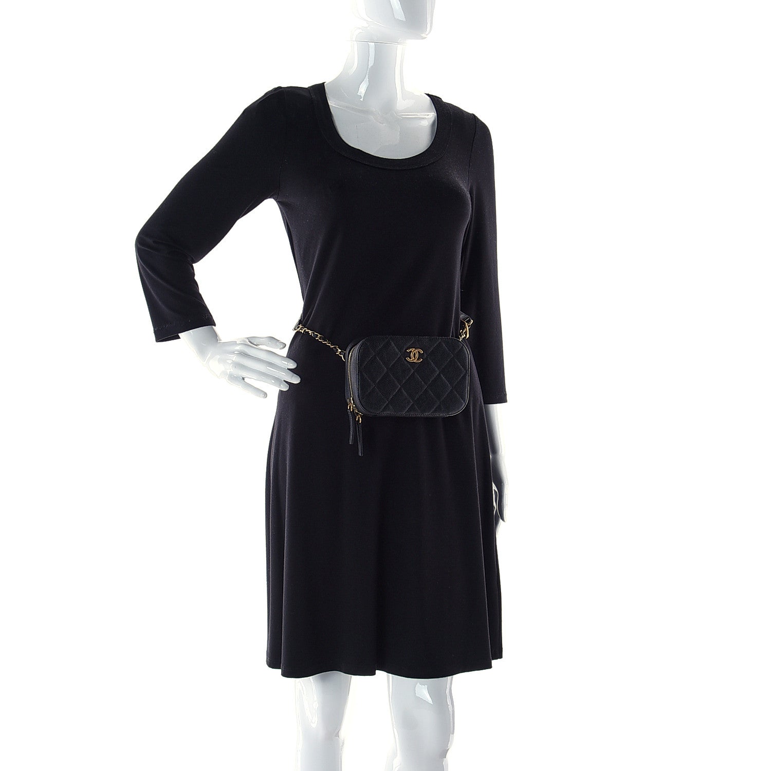 Chanel Caviar Quilted Waist Bag Black 2 of 9