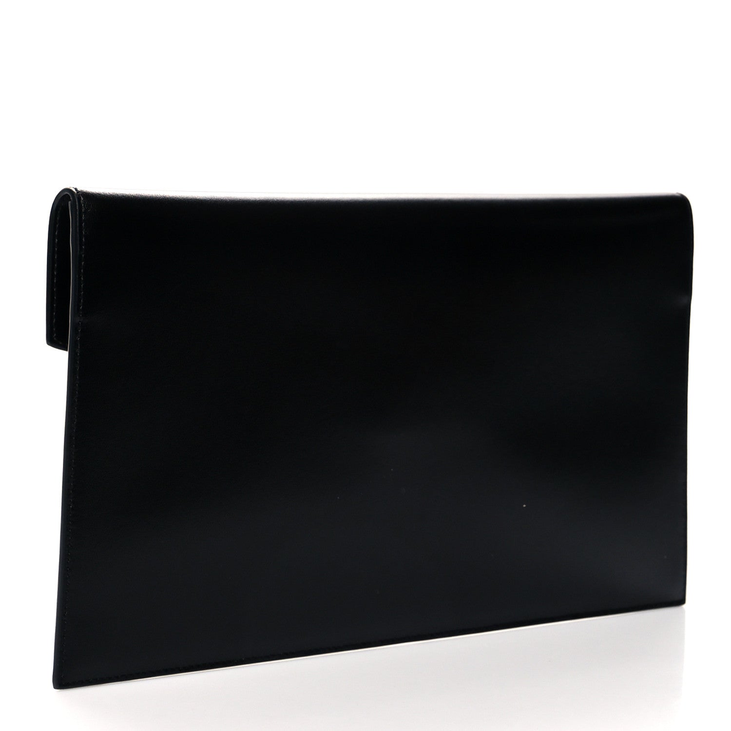 Saint Laurent Smooth Shiny Calfskin Monogram Uptown Pouch Black 4 of 9