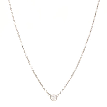 Tiffany Platinum Diamond .14ct Elsa Peretti Diamonds by the Yard Pendant Necklace 1 of 6
