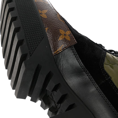 Louis Vuitton Nylon Embroidered Monogram Suede Laureate Platform Desert Boots 40 Kaki 12 of 12