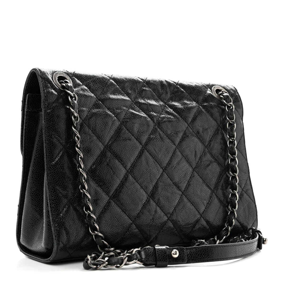 Chanel Crumpled Grained Calfskin Medium CC Crave Flap Black 3 of 15