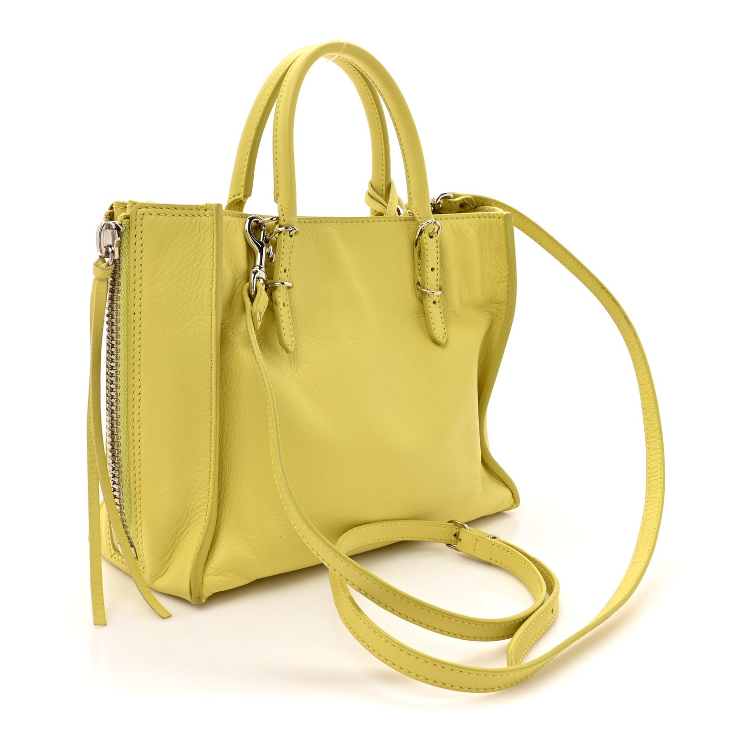Calfskin Papier Mini A4 Jaune Poussin