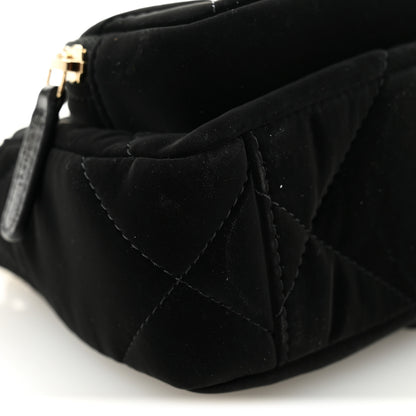 Chanel Velvet Effect Nylon Shiny Crumpled Calfskin Mini Quilted Chanel 25 Clutch With Chain Black 10 of 11