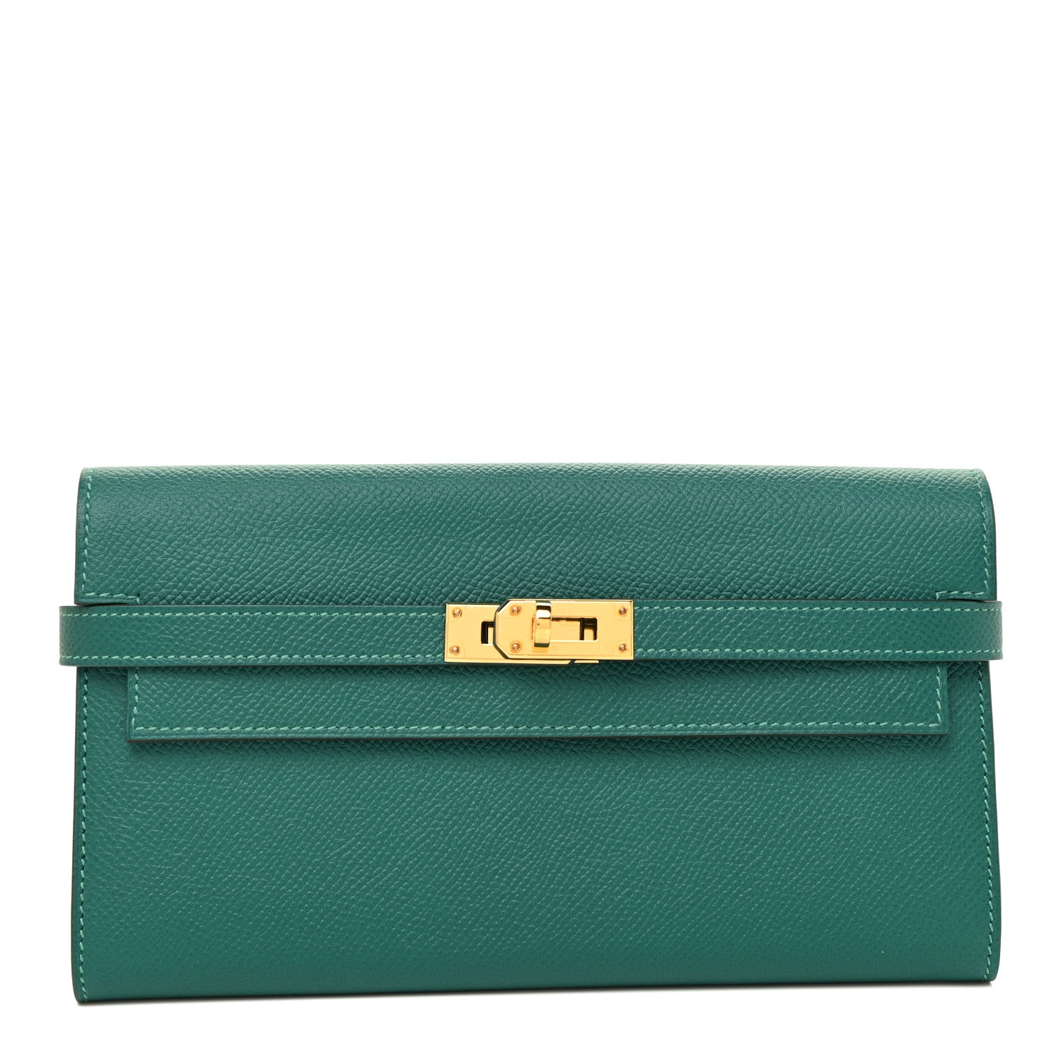 Hermes Epsom Kelly Longue Wallet Malachite 1 of 12