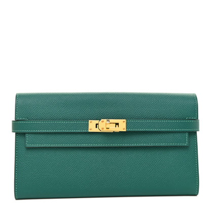 Hermes Epsom Kelly Longue Wallet Malachite 1 of 12