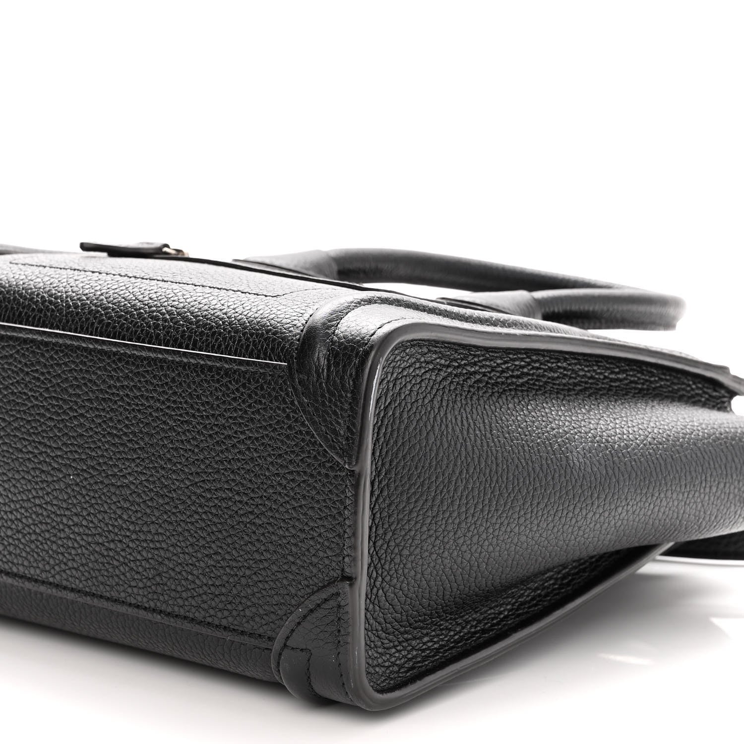 Celine Drummed Calfskin Nano Luggage Black 9 of 11