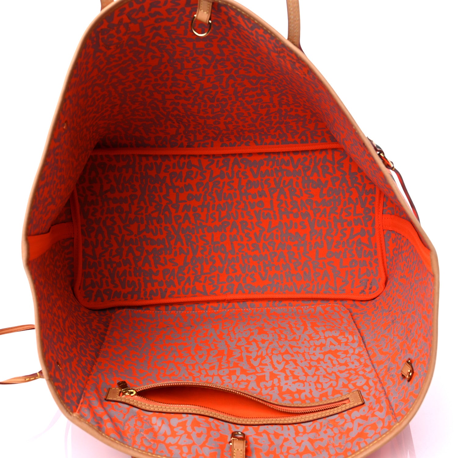 Louis Vuitton Monogram Graffiti Neverfull GM Orange 5 of 12