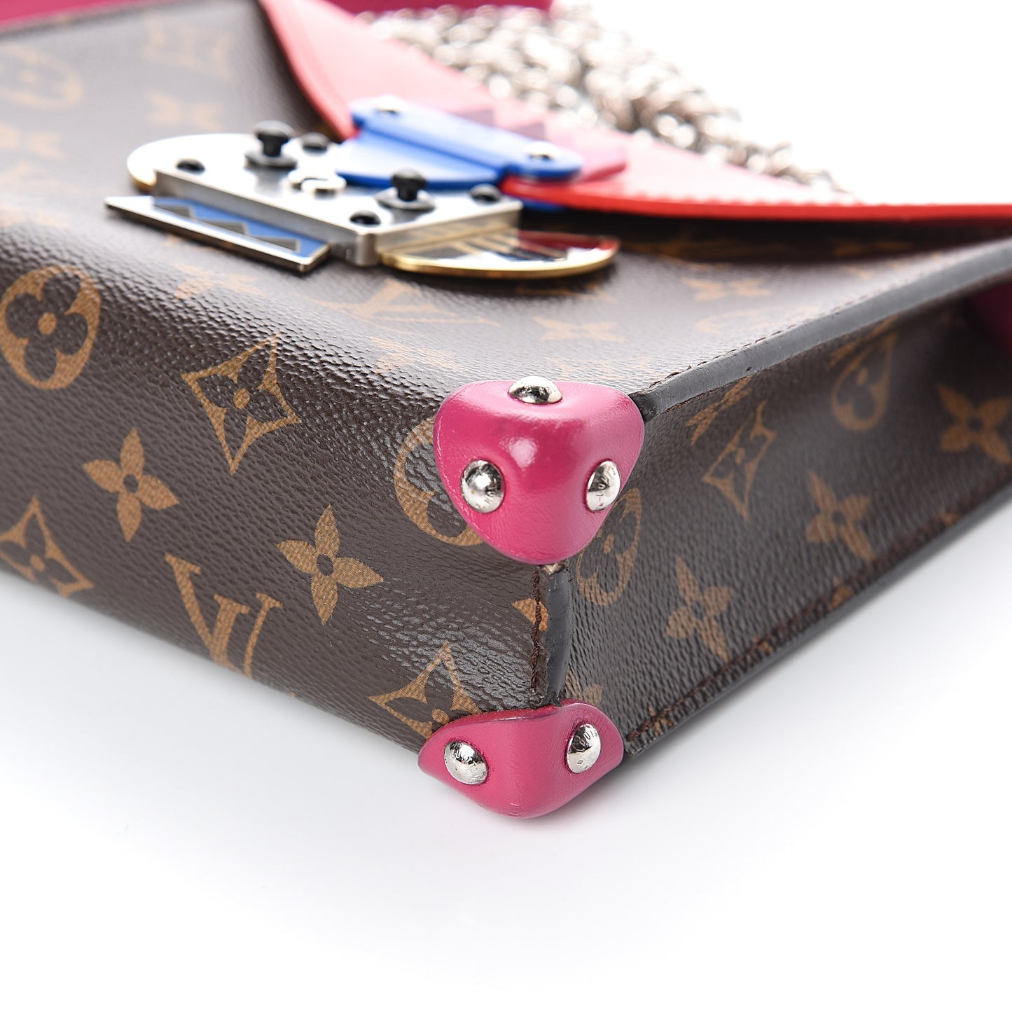 Monogram Tribal Mask Pochette PM Rouge