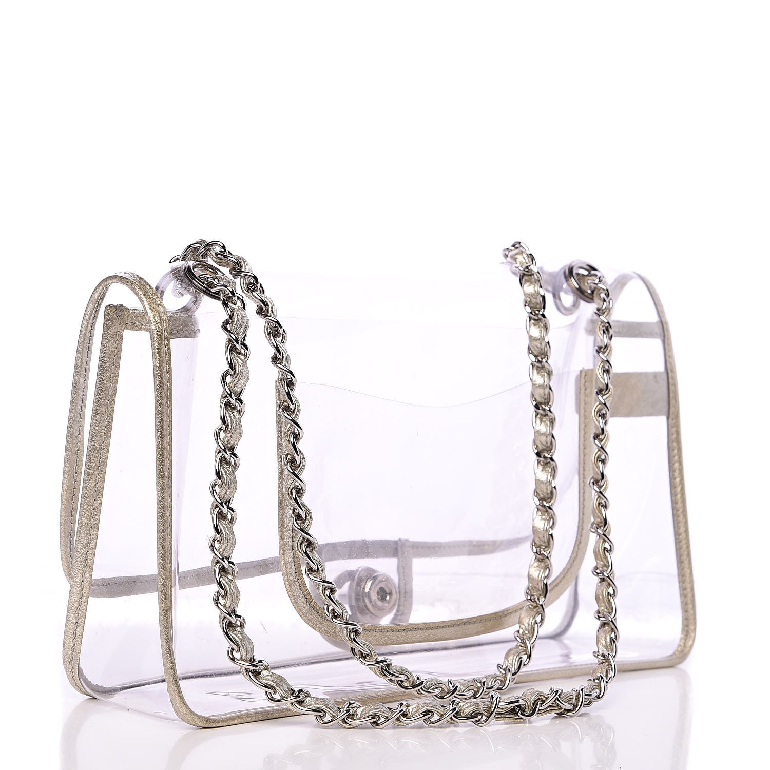Chanel Lambskin Vinyl Large Naked Flap Silver 3 of 9
