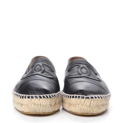 Chanel Lambskin CC Espadrilles 37 Black 2 of 14