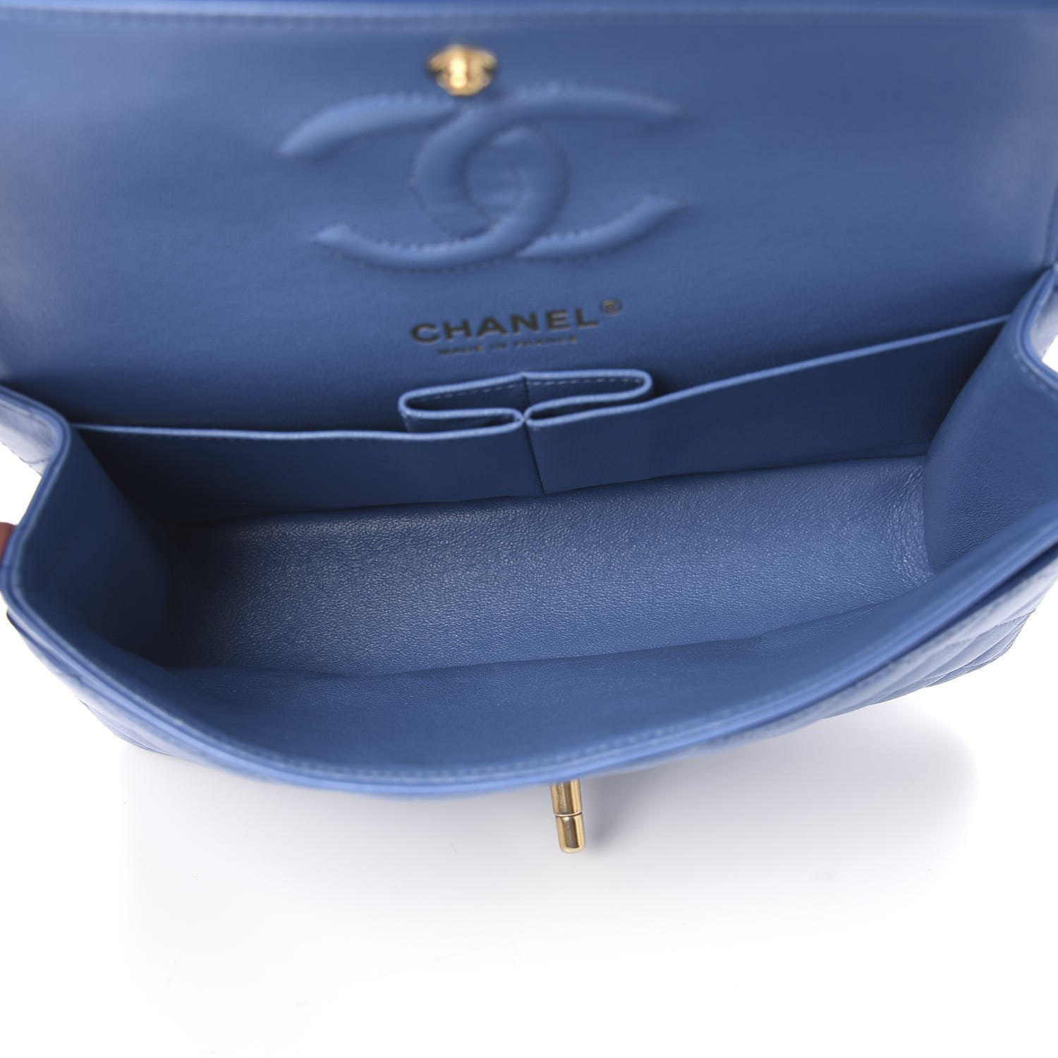 Chanel Lambskin Quilted Small Double Flap Blue 4 of 11
