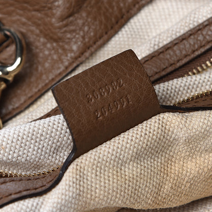 Gucci Pebbled Calfskin Medium Soho Chain Shoulder Bag Maple Brown 6 of 12