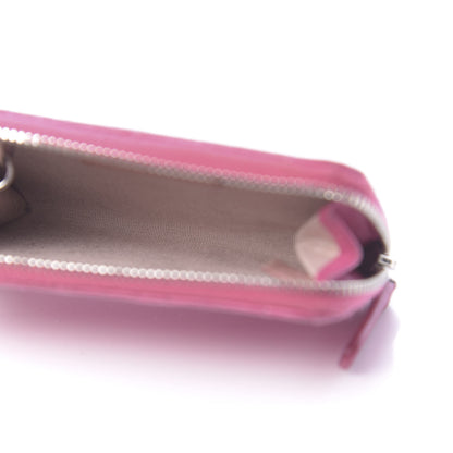 Chanel Lambskin Camellia Embossed Key Holder Case Fuchsia 5 of 11