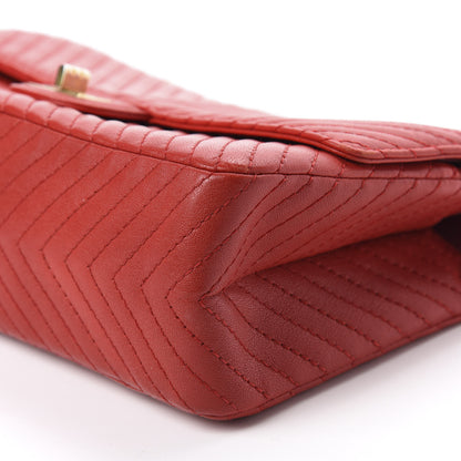 Chanel Sheepskin Chevron Quilted 2.55 Reissue 226 Flap Red 7 of 14