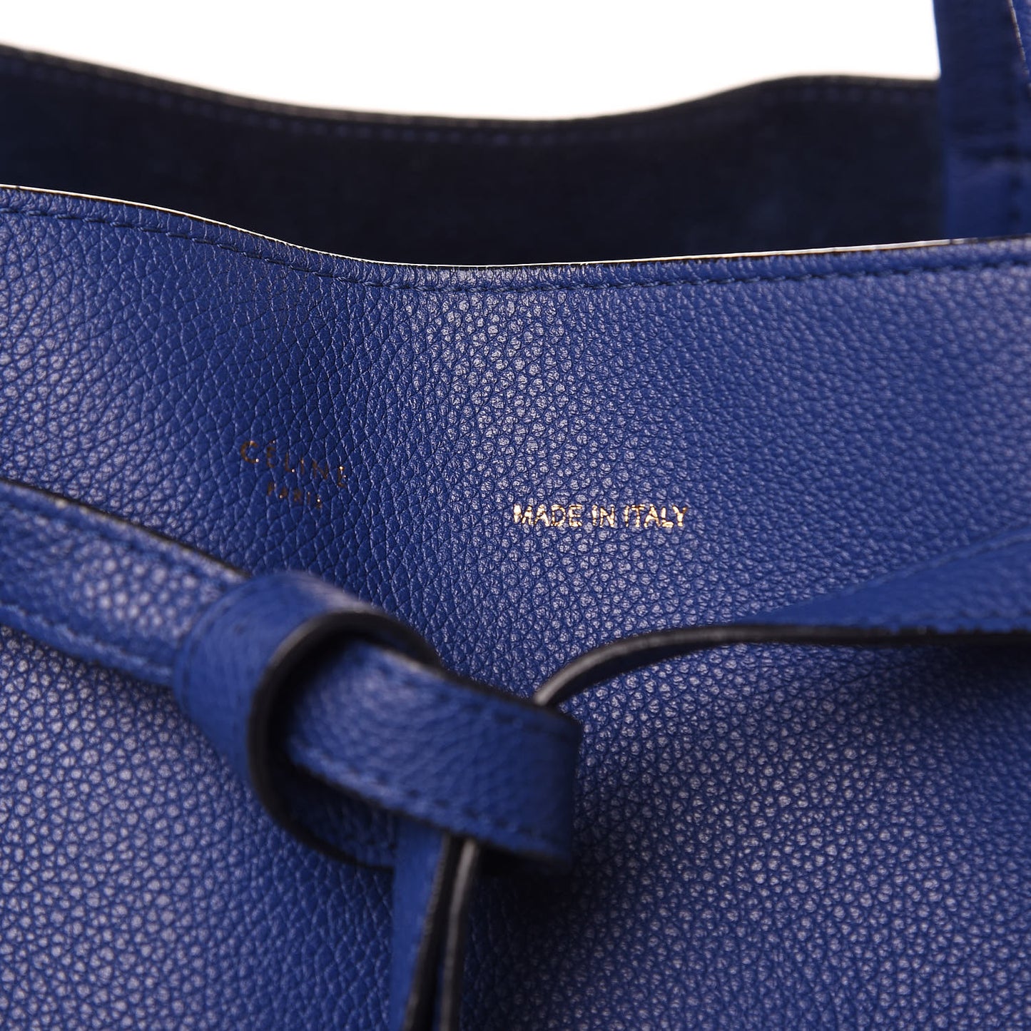 Soft Grained Calfskin Medium Belt Cabas Phantom Indigo