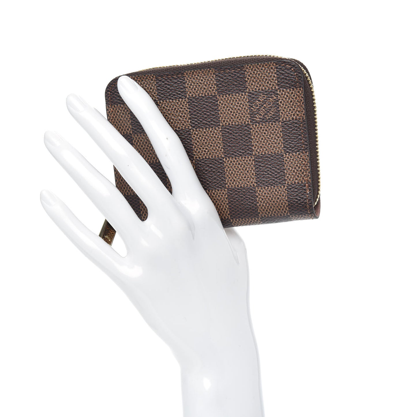Damier Ebene Zippy Coin Purse Rose Ballerine
