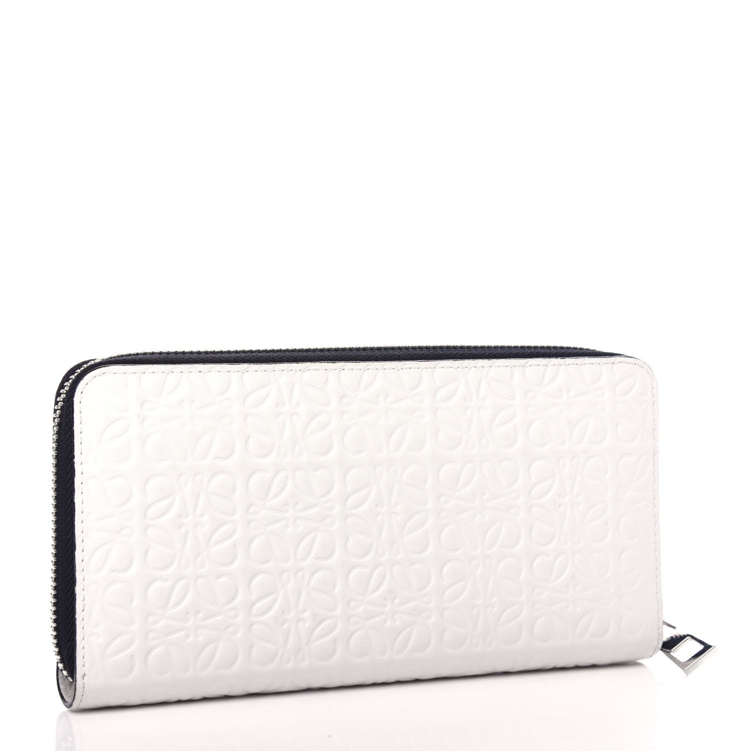 Loewe Calfskin Embossed Repeat Zip Wallet Light Oat 3 of 9
