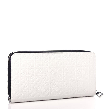Loewe Calfskin Embossed Repeat Zip Wallet Light Oat 3 of 9