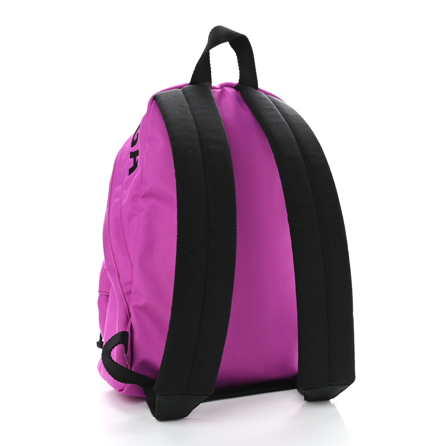 Sport Nylon Logo Embroidered S Wheel Backpack Fuchsia Black