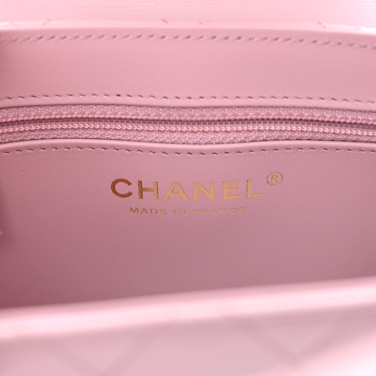 Shiny Aged Calfskin Quilted Nano Kelly Shopper Pink