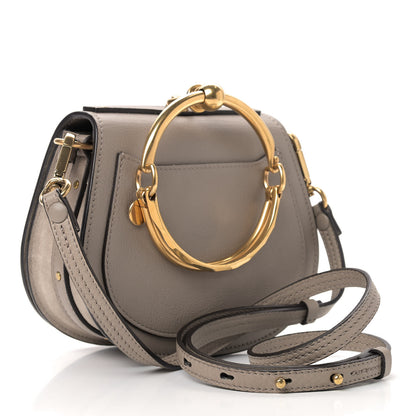 Chloe Calfskin Suede Small Nile Bracelet Bag Motty Grey 3 of 9