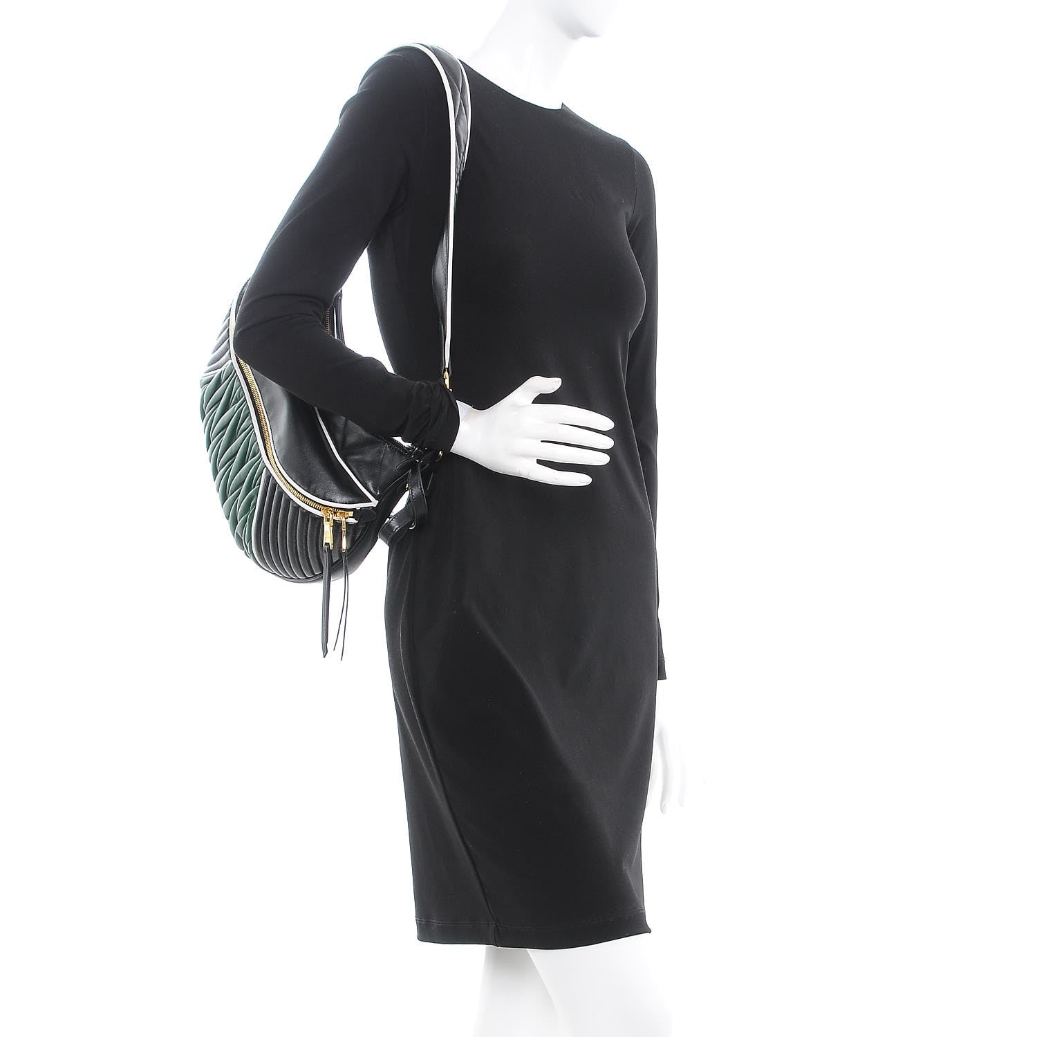 Miu Miu Nappa Matelasse Shoulder Bag Nero Black Biliard 3 of 7