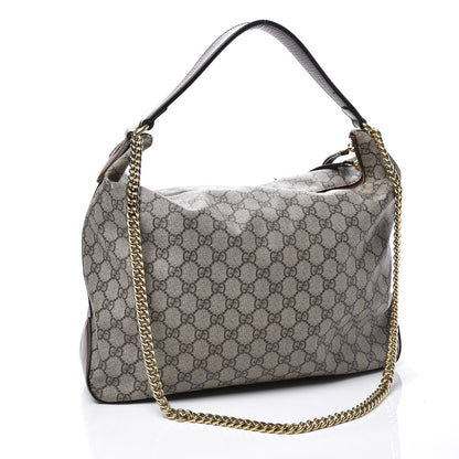 Gucci GG Supreme Monogram Large Linea A Hobo Light Brown 2 of 10
