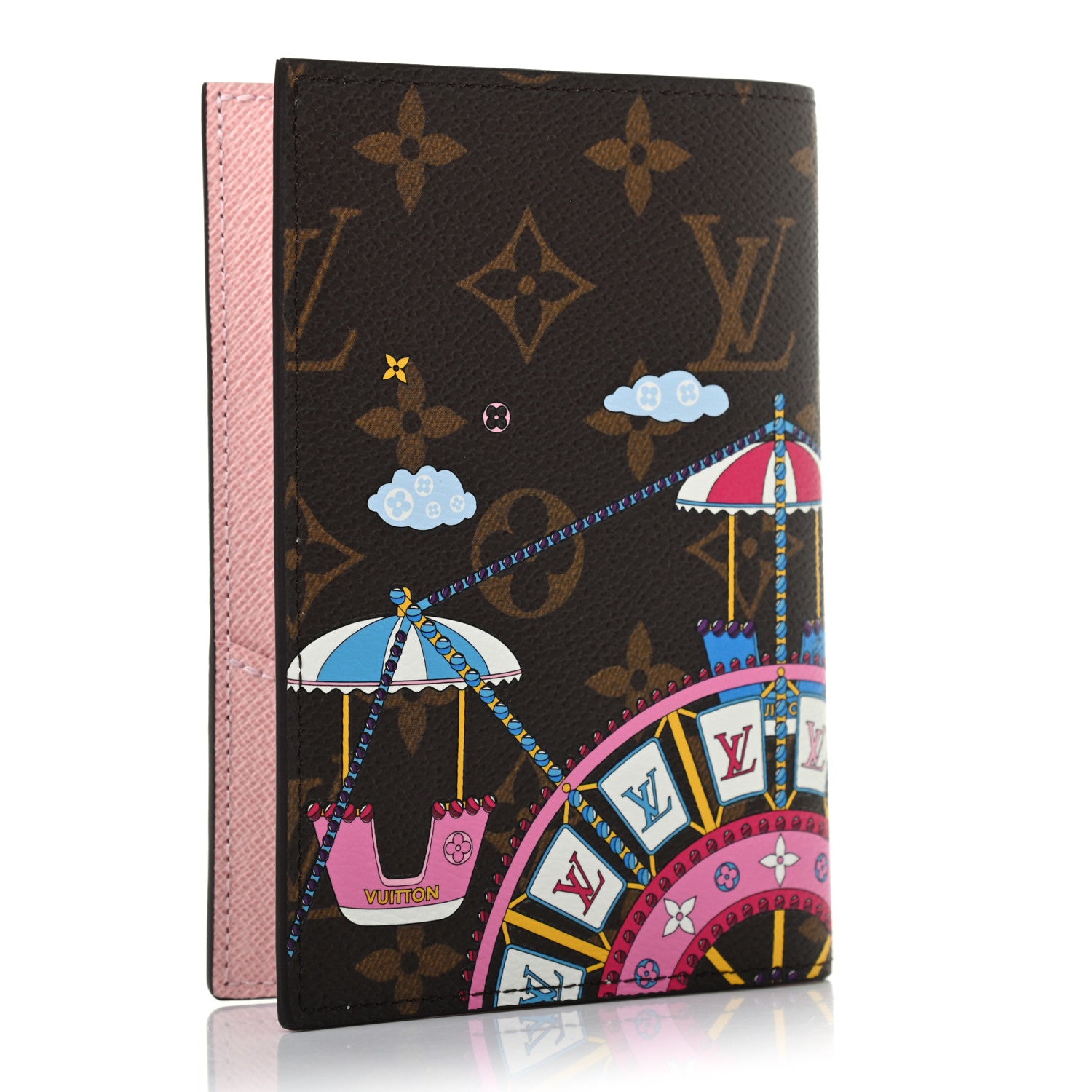 Louis Vuitton Monogram 2020 Christmas Animation Big Wheel Passport Cover Rose Ballerine 2 of 7