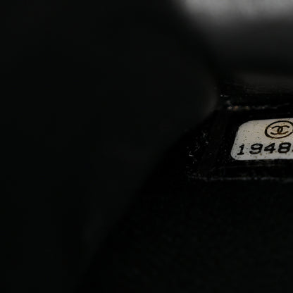 Chanel Lambskin Top Handle Logo Flap Black 7 of 11