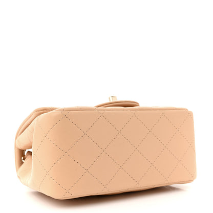 Chanel Lambskin Quilted Mini Square Flap Beige 4 of 11