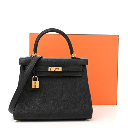 Hermes Togo Kelly Retourne 25 Black 11 of 11