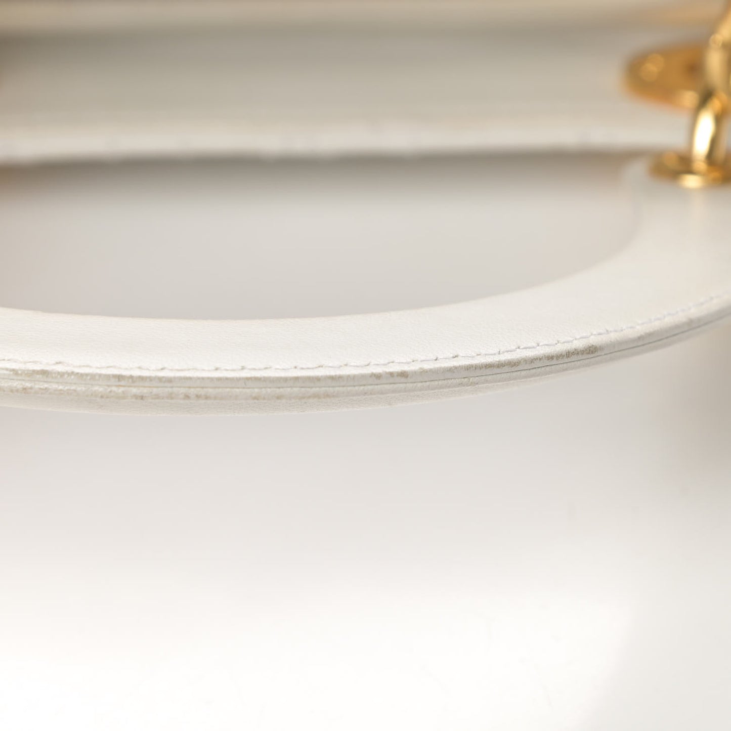 Lambskin Cannage Medium Lady Dior White