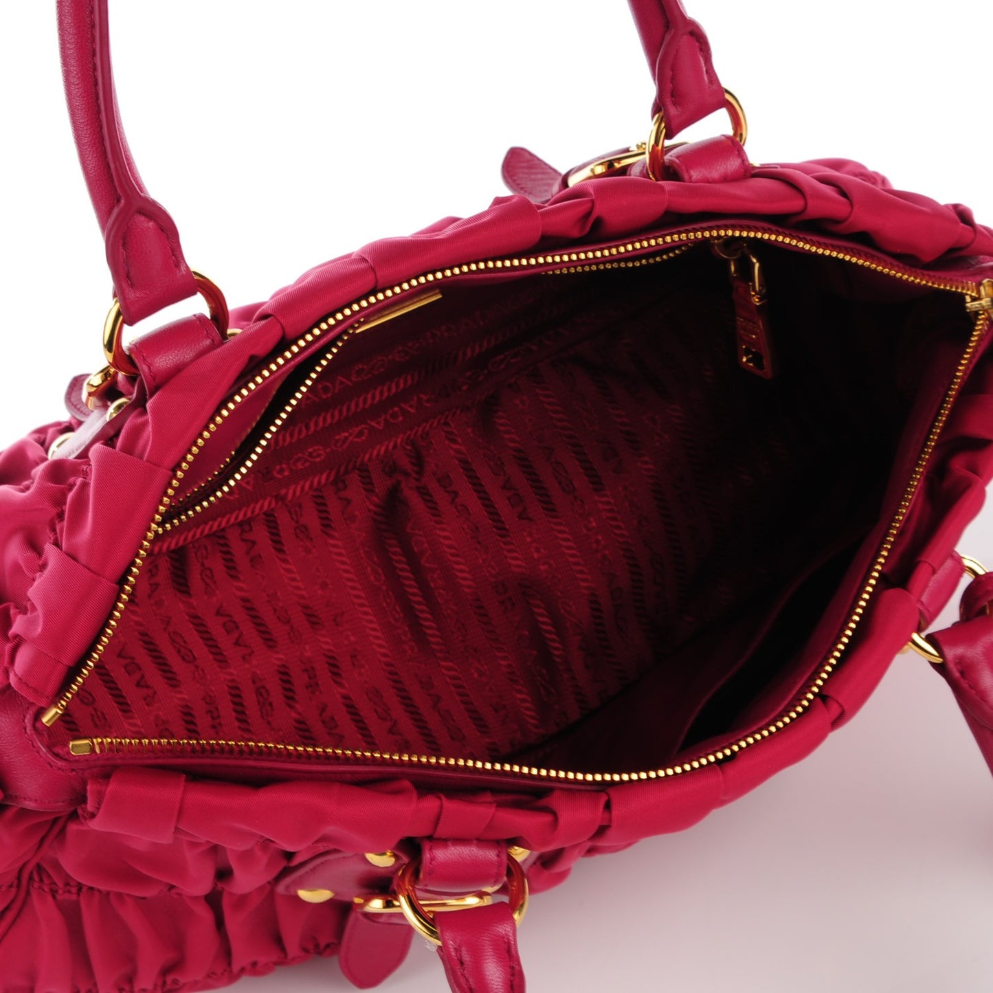 Tessuto Nylon Gaufre Shopping Satchel Ibisco