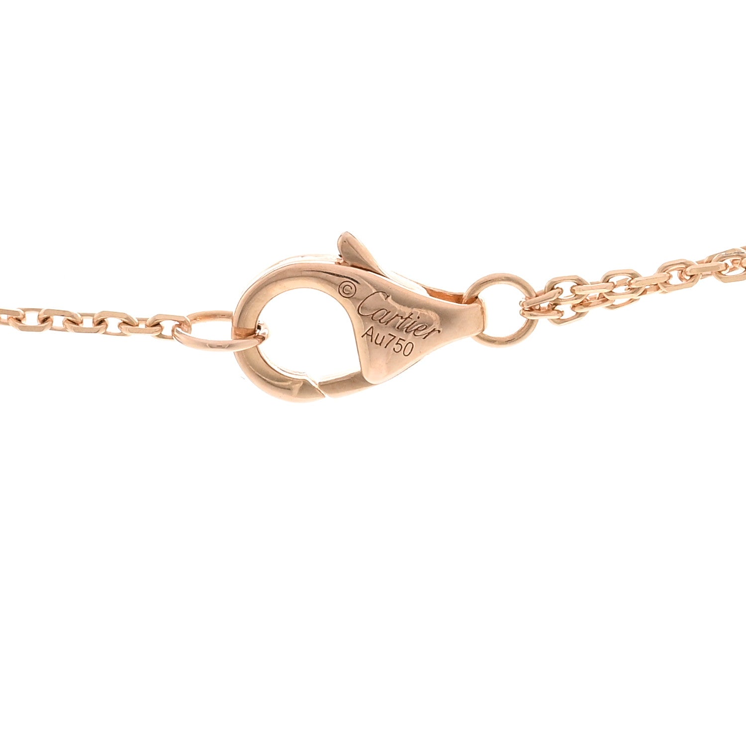 Cartier 18K Pink Yellow White Gold Trinity Double Chain Pendant Necklace 4 of 5