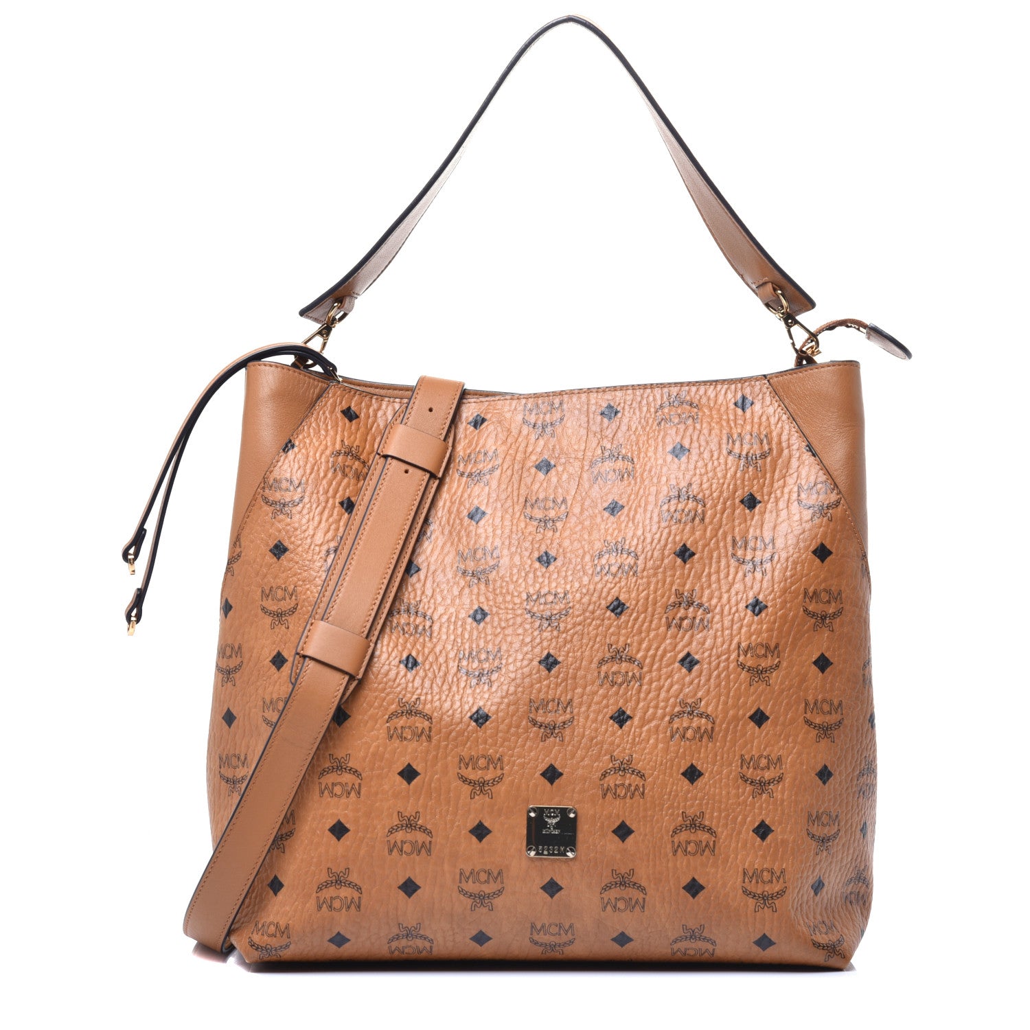 MCM Visetos Large Klara Hobo Cognac 1 of 7