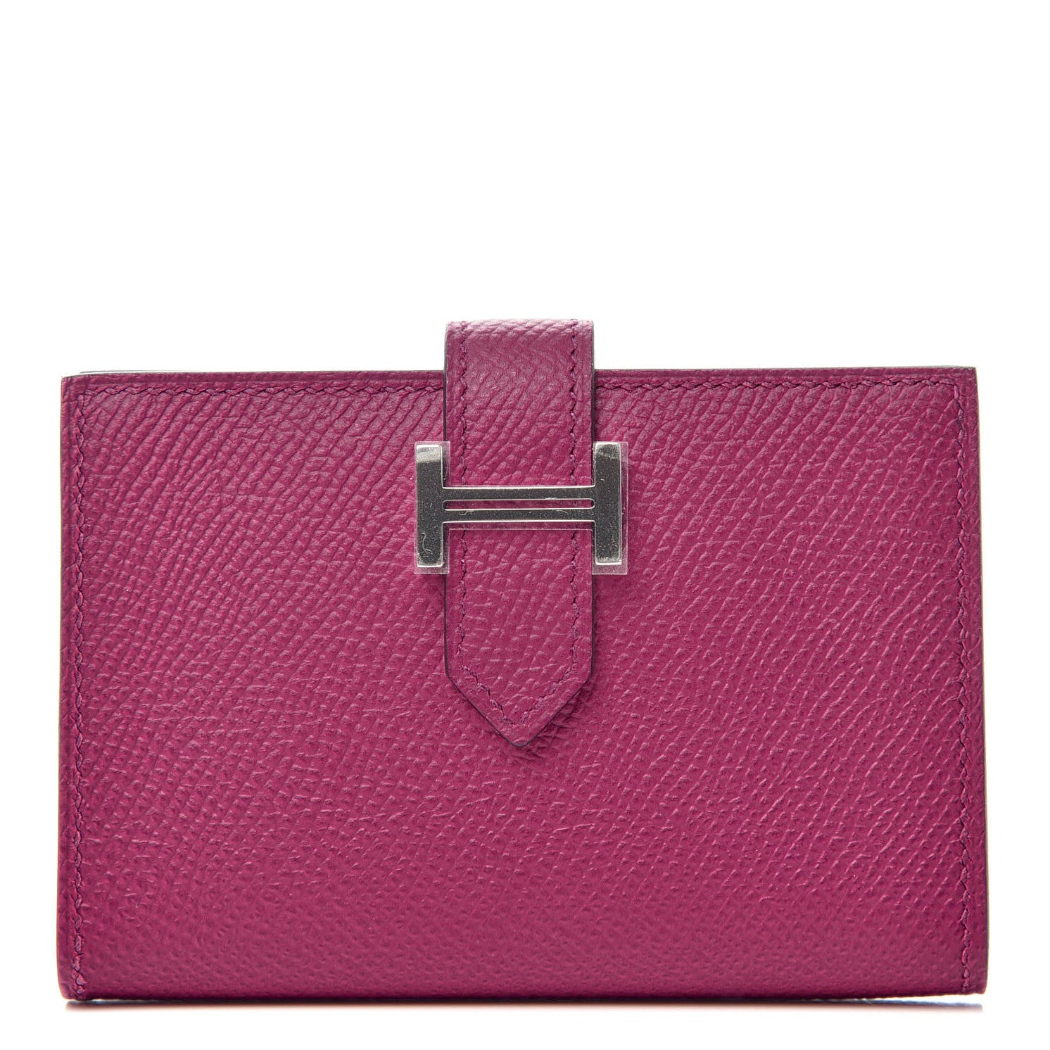 Hermes Epsom Bearn Card Holder Wallet Rose Pourpre 1 of 6