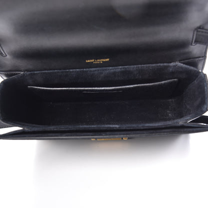 Saint Laurent Smooth Calfskin Suede Medium Bellechasse Black 7 of 10