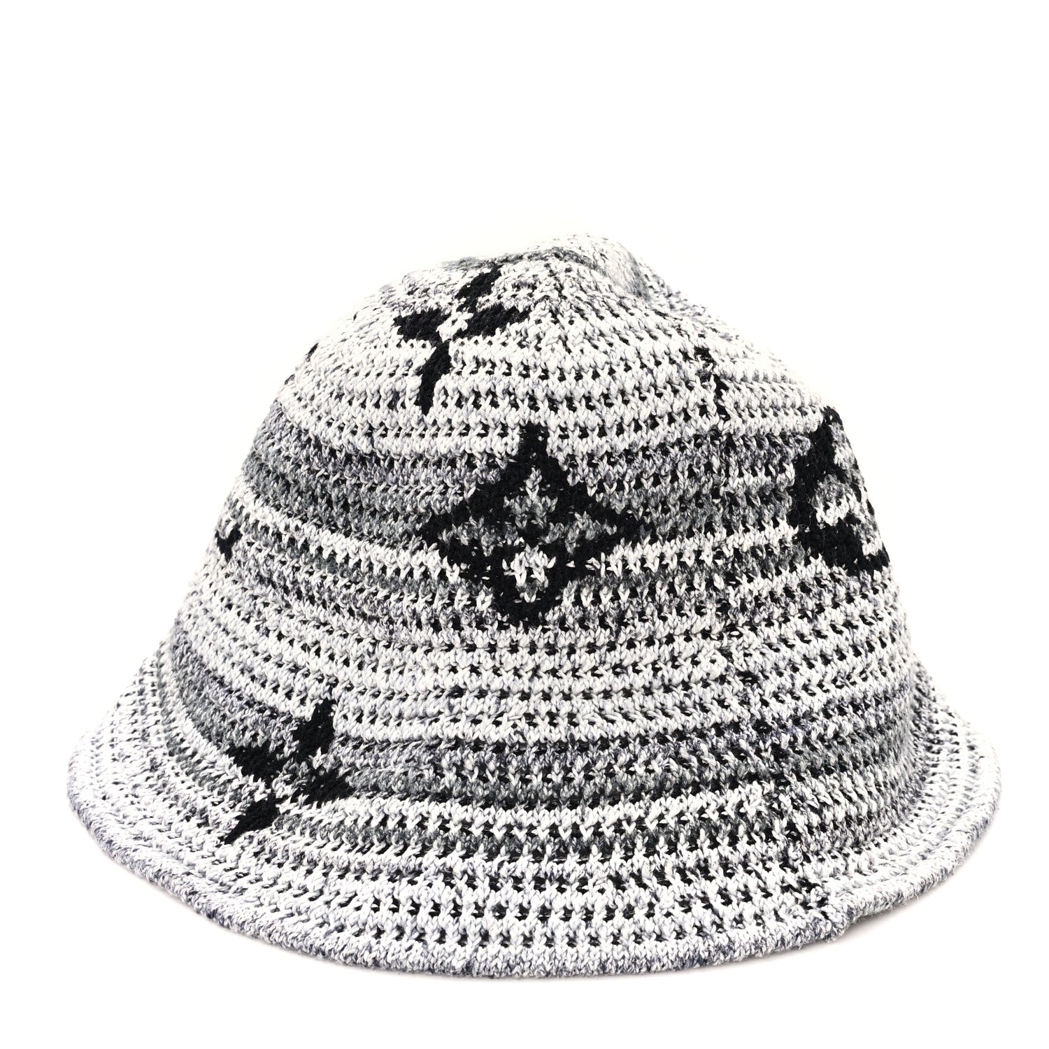 Louis Vuitton Crochet Monogram LV Bucket Hat S Grey Multicolor 5 of 8