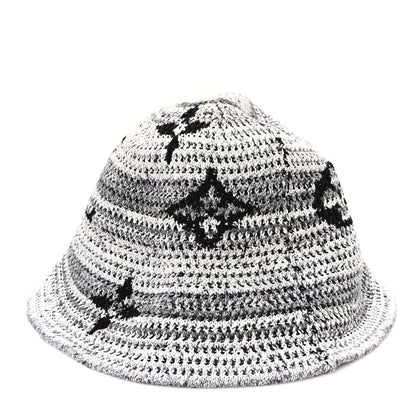 Louis Vuitton Crochet Monogram LV Bucket Hat S Grey Multicolor 5 of 8
