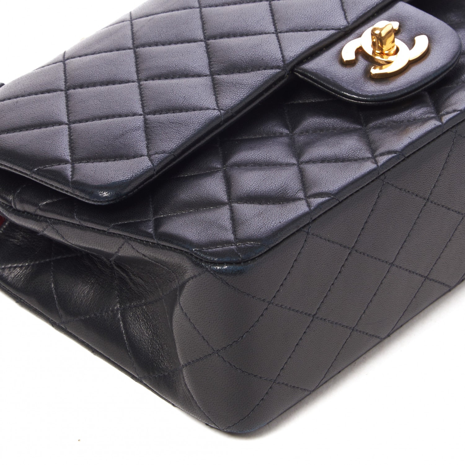 Chanel Lambskin Quilted Medium Double Flap Black 6 of 9