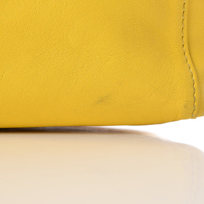Celine Lambskin Vertical Bi-Cabas White Sun Yellow 19 of 29